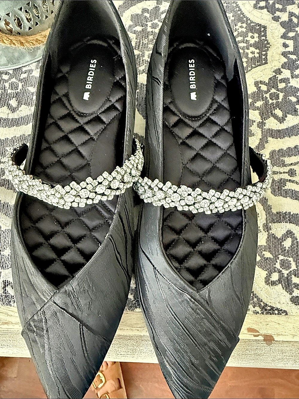 Birdies The Goldfinch 15 Mary Jane Black Flats US 8